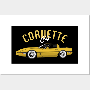 Corvette C4 Sport Car Posters and Art